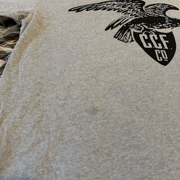 CC Filson Bald Eagle Made In USA T Shirt Size XS Gray - Picture 5 of 7